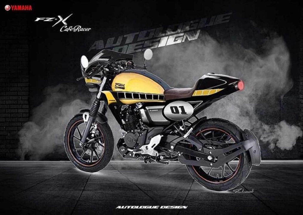 Yamaha FZ-X Custom Cafe Racer Autologue Design Rear 3 Quarters