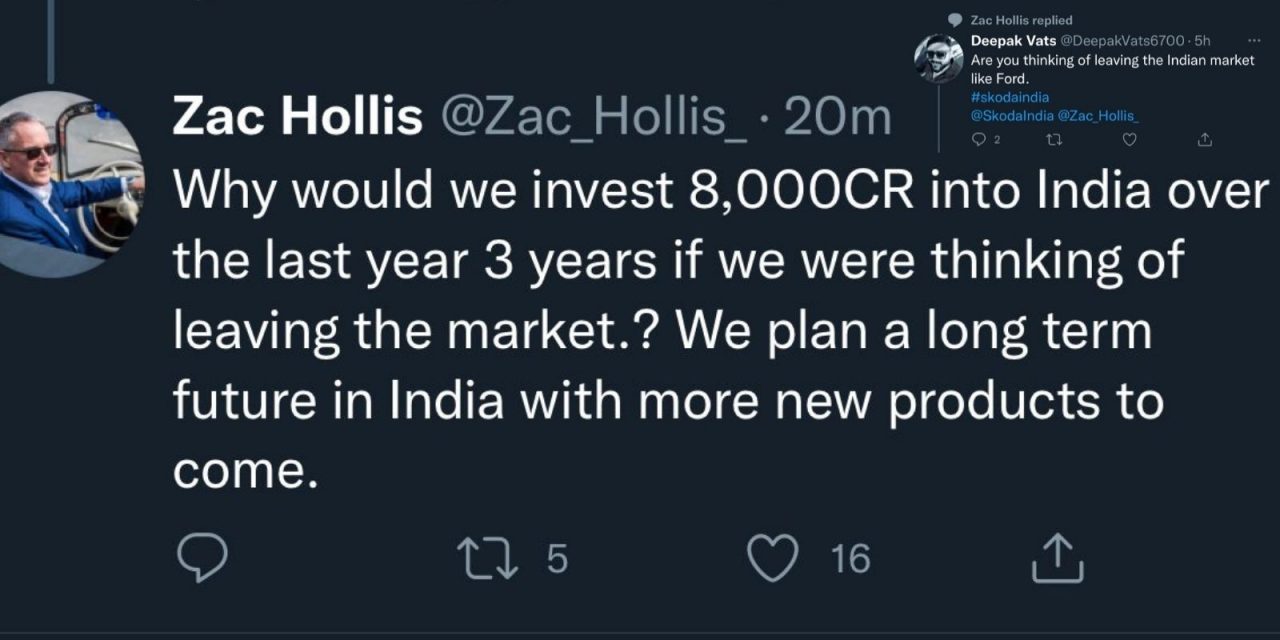 Skoda Leaving India Like Ford? Zac Hollis Replies 1