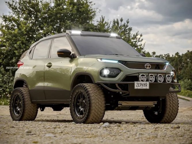 Tata Punch off-road SUV rendering