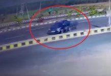 Speeding car rams into divider in Mohali