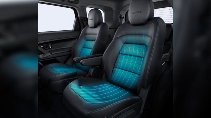 Tata Safari Dark Edition ventilated seats