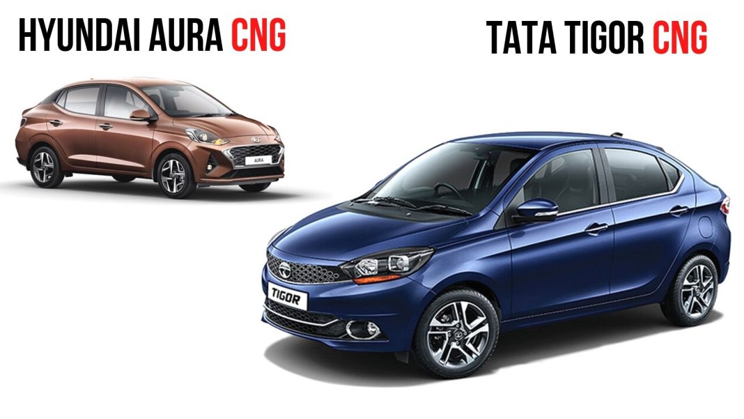 Tata Tigor CNG Vs Hyundai Aura CNG - Detailed Specs Comparison