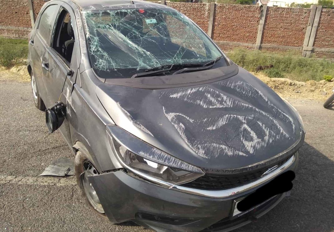 Tata Tiago accident driver safe img1