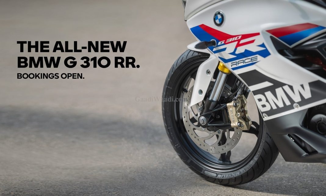 2022 BMW G310 RR partially revealed