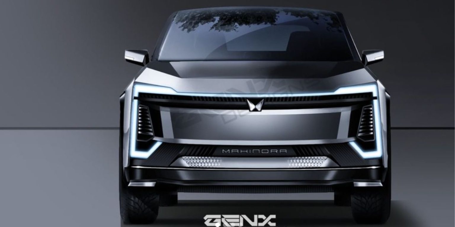 Mahindra Born Electric SUV Frontal Design Rendered