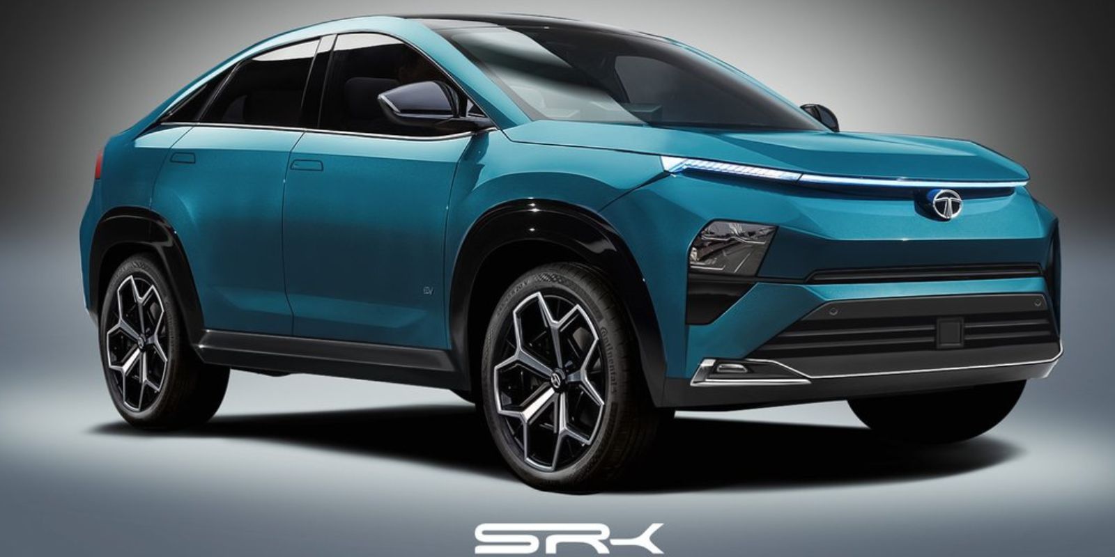 ProductionSpec Tata Curvv Electric SUV Coupe Rendered