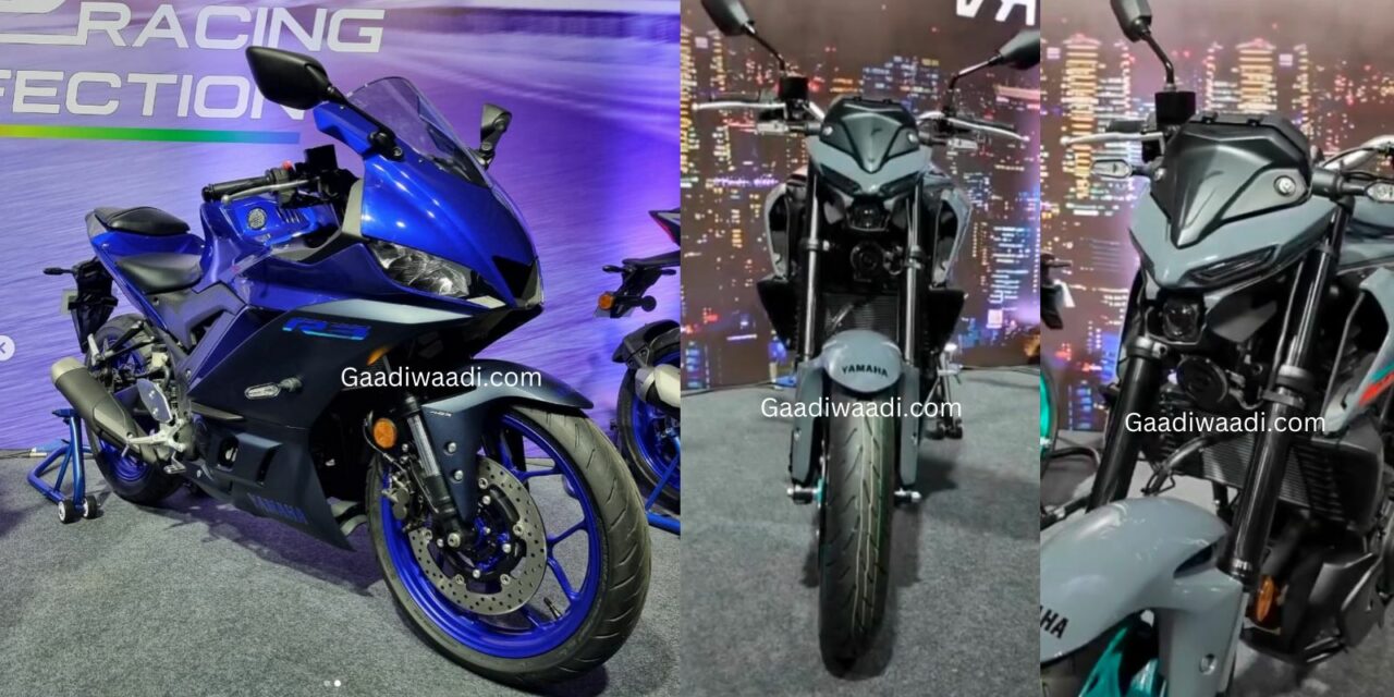 Yamaha R3 MT03 R7 India showcased launch 1