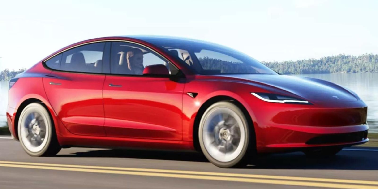 2025 Tesla Model Y Rendered Based On The Facelifted Model 3