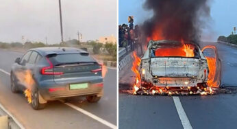 Volvo C40 Recharge Engulfed In Flame In A Scary Incident In India