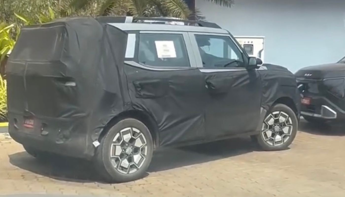 new hyundai compact electric SUV spied india